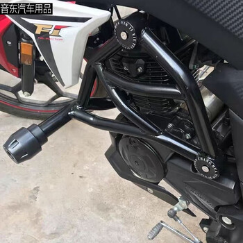 豪爵摩托车df150保险杠hj150-12前护竞技杠防摔特技保护杠 黑色保险杠