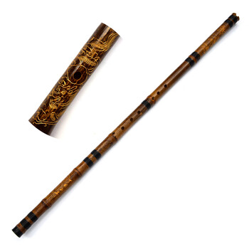 玉屏箫笛 洞箫乐器紫竹雕刻款萧初学专业演奏手工一节箫 凤舞(定制2-3