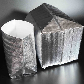 铝箔立体保温袋外卖大闸蟹保鲜水果保冷生鲜防冻快递方底加厚 号泡沫