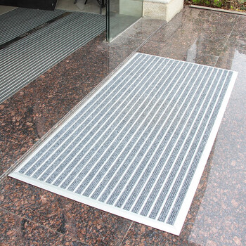 必拓铝合金地垫毯酒店银行门口防尘垫连锁店入口防水垫子除尘刮泥垫