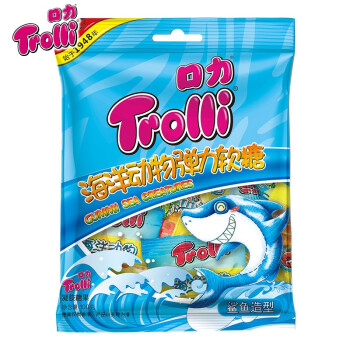 口力 （Trolli）水果味糖果零食 海洋动物橡皮软糖 100g