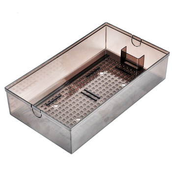 新款鱼缸水族箱亚克力滴流顶部过滤槽上部过滤槽过滤盒 防溢流茶色大