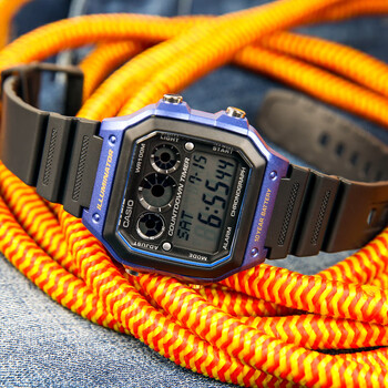 卡西欧(casio) 手表小方块ae-1200whb户外日韩运动防水男士电子手表