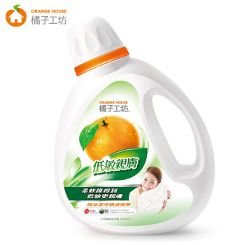 橘子工坊(Orange House)机洗洗衣液 天然洗衣精 低敏亲肤 中国台湾原装进口1.8L（新老包装随机发货）