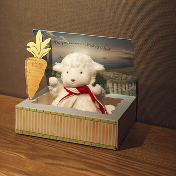 憨憨龙美国bunniesbythebay小羊公仔玩偶毛绒玩具娃娃生日礼物女红色