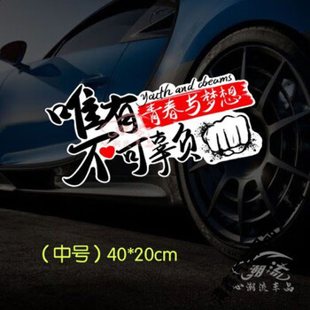 clcey汽车贴纸遮划痕汽车贴纸网红创意个性文字车门霸气划痕遮挡摩托