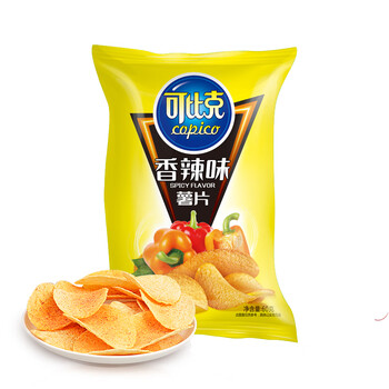 可比克袋装薯片 可比克薯片香辣味60g 休闲零食膨化食品 行情报价价格评测 京东