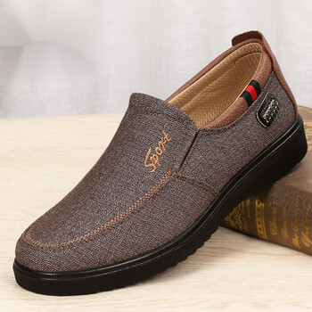 加肥加大老北京布鞋男夏天品季中老年人爸爸防滑软底轻便老头爷爷单鞋