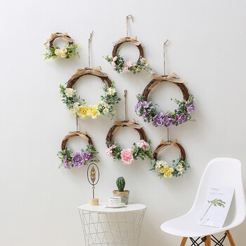 花环装饰壁挂庭院幼儿园环创材料壁饰田园风自然角绿植创意挂墙花喜