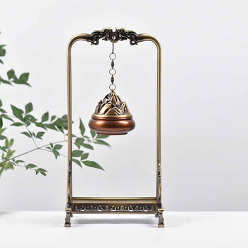 脉秀盘香炉家用仿古抖音倒流香沉檀香塔香熏香悬挂式吊炉摆件青框博山