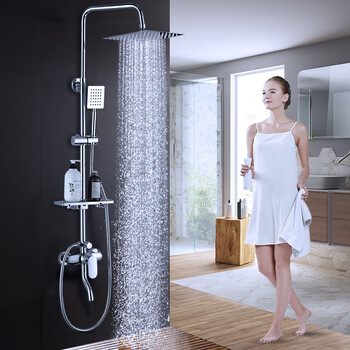 淋浴花洒套装铜家用浴室淋雨喷头洗澡沐浴卫生间卫浴淋浴器 如无需
