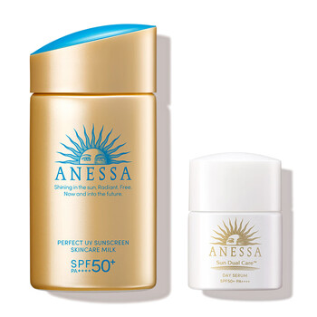 安热沙(anessa) 小金瓶防晒霜60ml 防晒美容精华6ml(spf50  pa    )