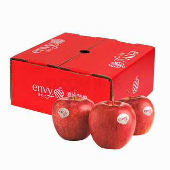新西兰进口爱妃（envy）苹果4粒装 特级中果 4粒礼盒装 单果重约160-190g 生鲜水果礼盒