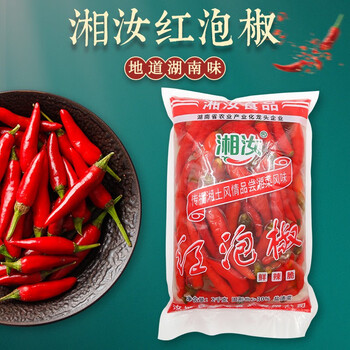 湘汝红泡椒2kg湘菜风味红辣椒泡椒酸菜鱼水煮鱼配菜 湘汝红泡椒2kg*1