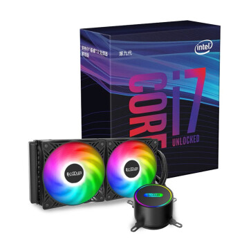 英特尔（Intel）i7-9700K CPU处理+超频三（PCCOOLER）巨浪240 CPU水冷散热器