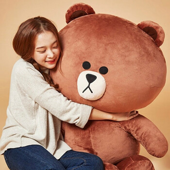 饰鹿熊布朗熊公仔大号超软萌熊猫毛绒玩具女孩床上睡觉抱枕送女友七夕