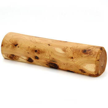 流龙园木枕头崖柏颈椎枕实木成人硬枕圆枕木头枕头微修补宽11高55长30