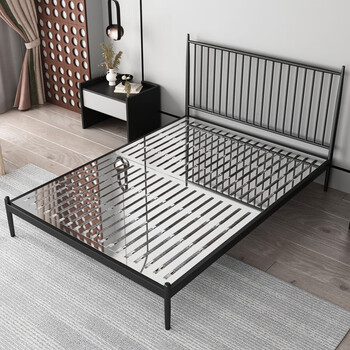 8m双人网红ins床架非铁艺床环保无味可定制 星空黑 不锈钢床板 1800mm