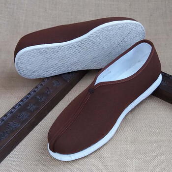 老北京布鞋男女手工千层底僧侣和尚尼姑居士禅茶修僧鞋棕色千层底47