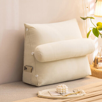 艺彩蝶床头靠垫三角床头靠垫大靠背垫床上靠枕软包宿舍客厅沙发榻榻米