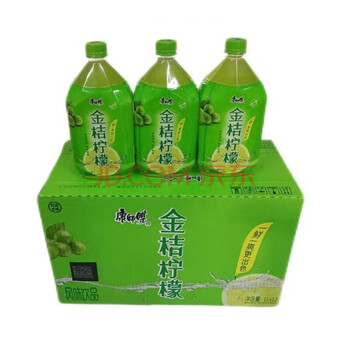 康师傅金桔柠檬果味饮料1l*4瓶/8瓶装果汁大瓶1000ml金桔柠檬风味