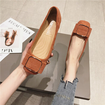 平底女瓢鞋绒面夏季单鞋女大码平底鞋女平跟布鞋女鞋软底舒适船鞋
