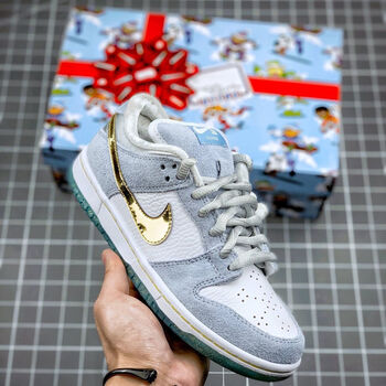 sb dunk low三只跳舞小熊联名毛绒保暖学生男女运动低帮板鞋 冰雪奇缘