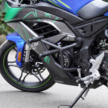 致屿适用于隆鑫无极250rr防摔杠竞技版护杠改装保险杠双弹簧头加厚杠