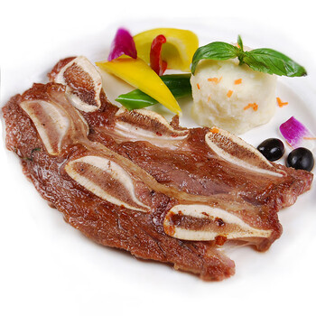 原切牛小排200g套餐带骨牛排牛肉餐厅整切牛扒食材 200g 原切牛小排