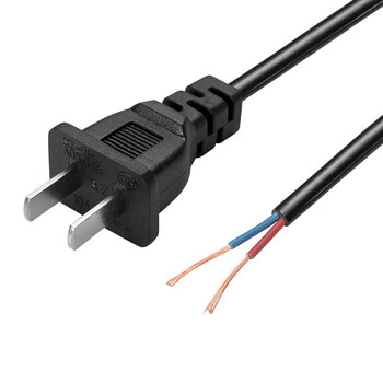 纯铜电源线2*0.3/0.5/0.75平方插头线二插两芯电源线两孔插头带线 2*0