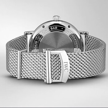 万国表带钢带飞行员原装小王子马米兰网带iwc柏涛菲诺葡计银色表 22mm