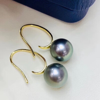 珠宝首饰>珍珠>珍珠耳饰>琼瑞阁(qr)>琼瑞阁(qr)大溪地海水黑珍珠耳钉