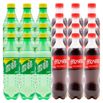 可口可乐瓶装碳酸饮料汽水500ml可口可乐12瓶500ml雪碧12瓶