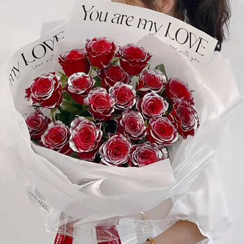 2022新款花束送男友成品黑骑士渐变玫瑰小众花束生日送男友父亲节礼物