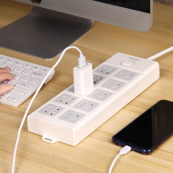 联想(lenovo)插座插排插线板插座转换器 总控开关2.8米lx-h5100g