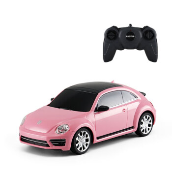 星辉遥控汽车大众甲壳虫玩具儿童女孩粉色小型电动汽车仿真模型礼物 1:24大众甲壳虫+5号充电电池+USB充电线