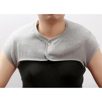 羊毛羊绒皮毛一体护肩保暖睡觉冬季中老年加厚背心护颈护胸男女hw