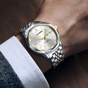 威顿(veadons)手表男士机械表双历防水夜光男表实用送父亲长辈送老公