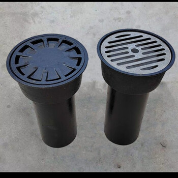 铸铁深水封地漏dn50  75 100 150  200直通圆形一体扣碗防臭地漏 dn