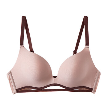 无钢圈薄款无痕少女士小胸性感聚拢文胸套装上托收副乳胸罩 肤色单件