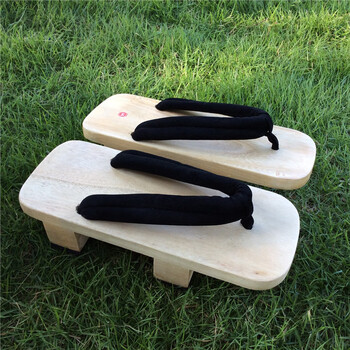 男女式男款cos桐烧二齿木屐拖鞋情侣浅灰色二齿白烧黑色38平时3537