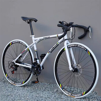 娂奾 死飞自行车公路死飞自行车公路自行车赛车变速活飞弯把超快竞速