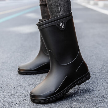 小回力家高筒雨鞋男秋季劳保工作胶鞋防滑赶海雨靴男士钓鱼专用涉水靴