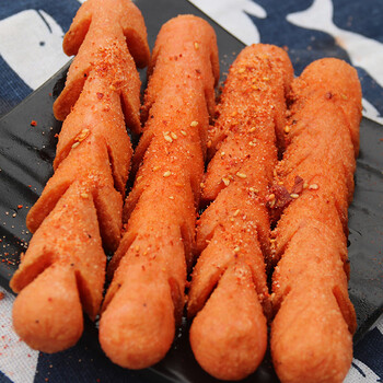 盛園祥夫宇淀粉肠铁板烤肠街边煎肠火腿肠路边摊香肠面肠商用100克