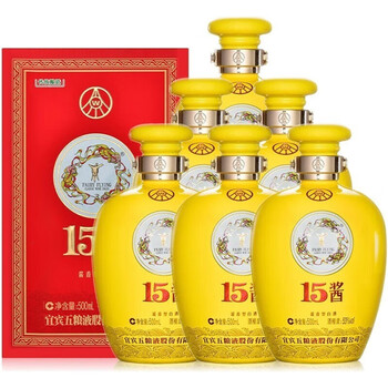 (wuliangye)【关注店铺】五粮液15酱 53度酱香型白酒 15酱小黄坛 500