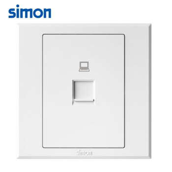 SIMON西蒙六类网络插座面板 E3系列一位电脑网线插座 305618 雅白色