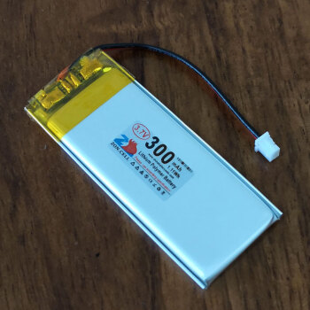 中顺芯 302050超薄微型内置聚合物锂电池3.7V 300mAh 适用无线蓝牙点读录音笔键盘户外LED照明智能装备 Molex1.25正向插