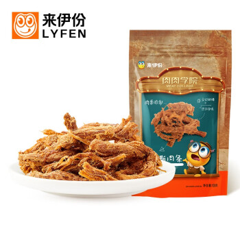 来伊份 手撕肉条 休闲小吃猪肉干肉丝休闲零食108g/袋（新老包装随机发货）