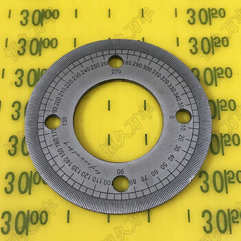 刻度盘小圆盘机械圆测量器角度配件定做50x24x2 50#24#2刻度盘