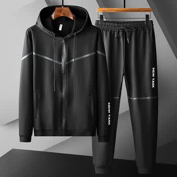 乔丹春秋季新款男士开衫连帽卫衣潮流拉链印花外套男装运动套装m9 cn